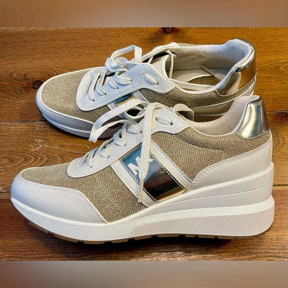 Michael Kors MK | Mabel Trainer Metallic / Glitter | Chain Mesh | 8.5 - Picture 1 of 6